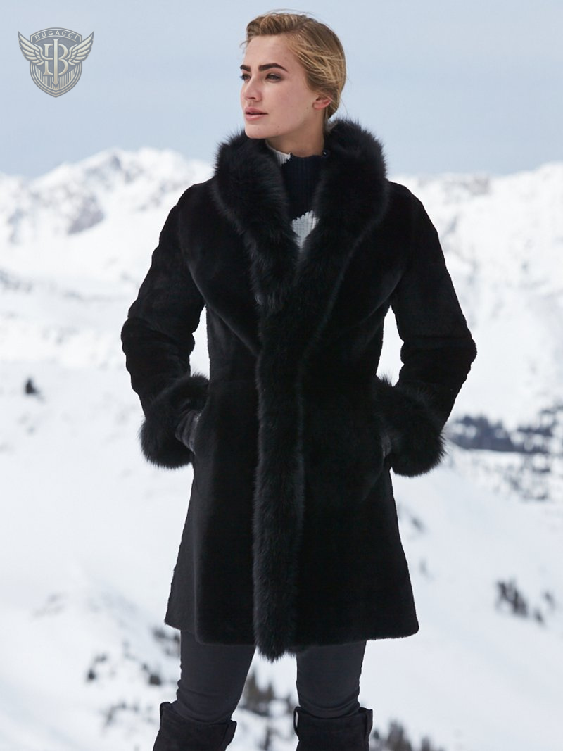 Black Short Trim Penny Lane Coat