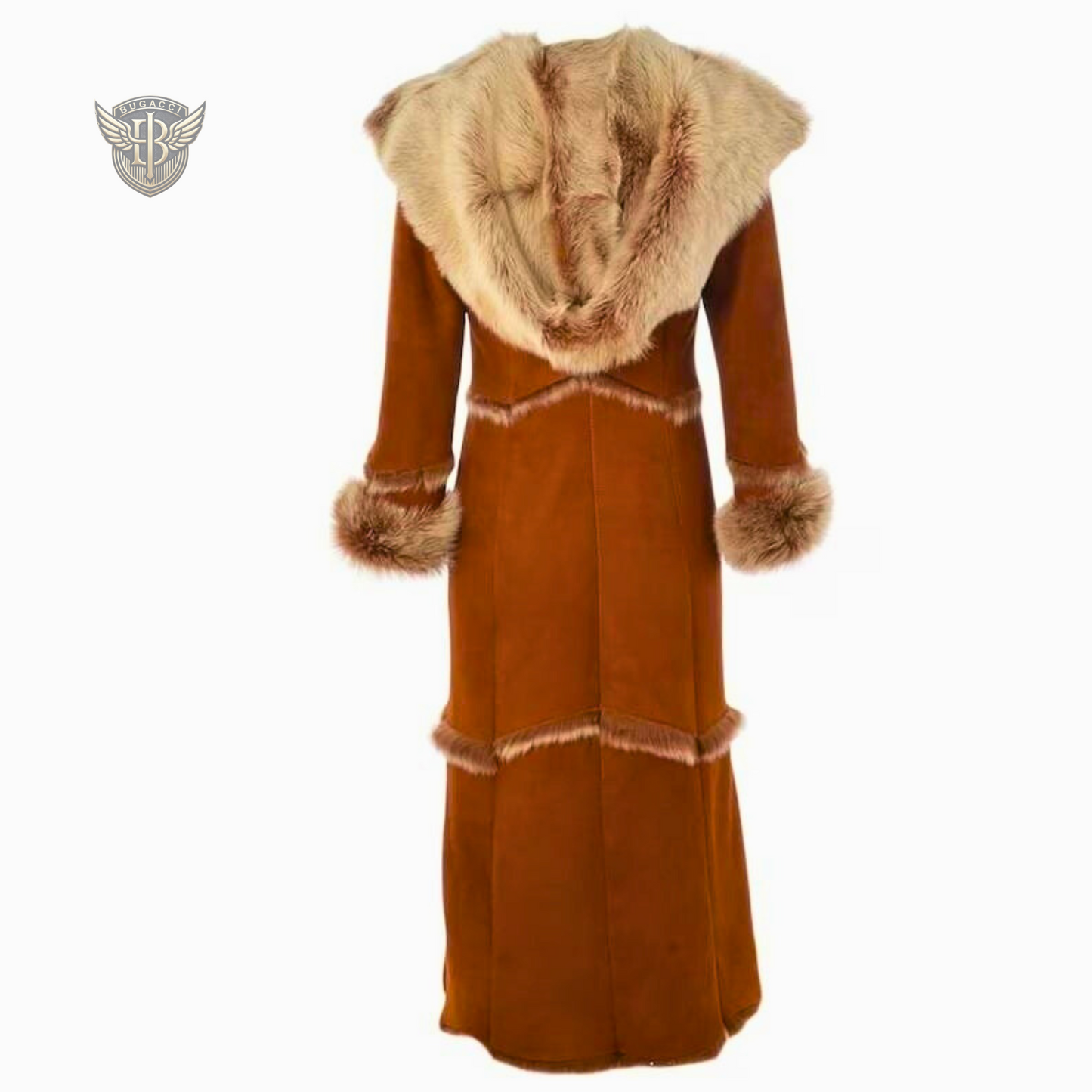 Women Brown Suede Penny Lane Coat