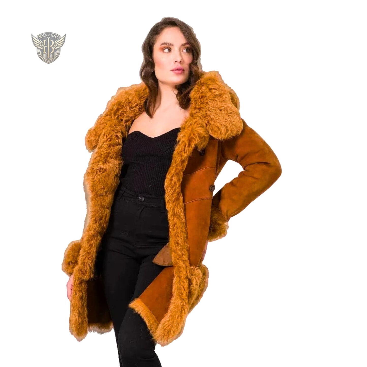 Women Brown Afghan Penny Lane Coat