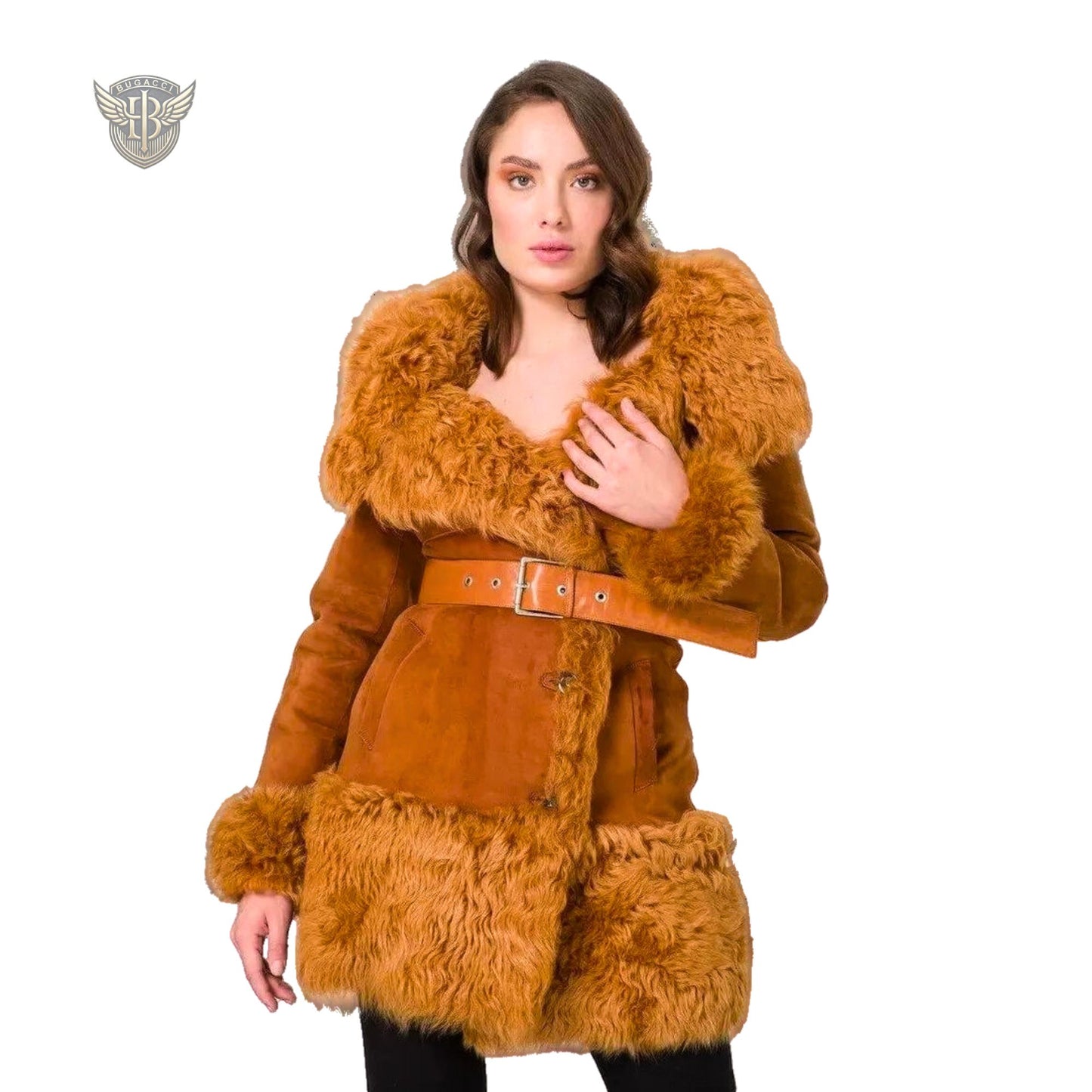 Women Brown Afghan Penny Lane Coat
