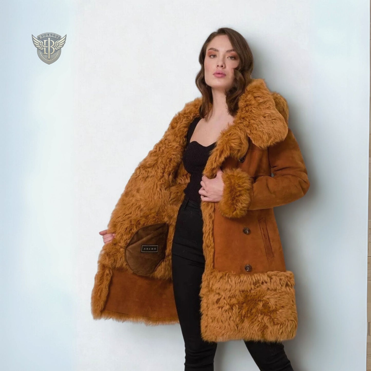Women Brown Afghan Penny Lane Coat