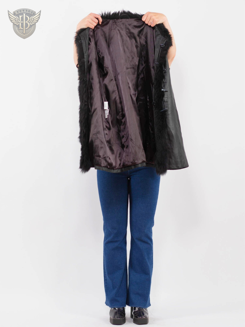 Women Black Leather Penny Lane Jacket