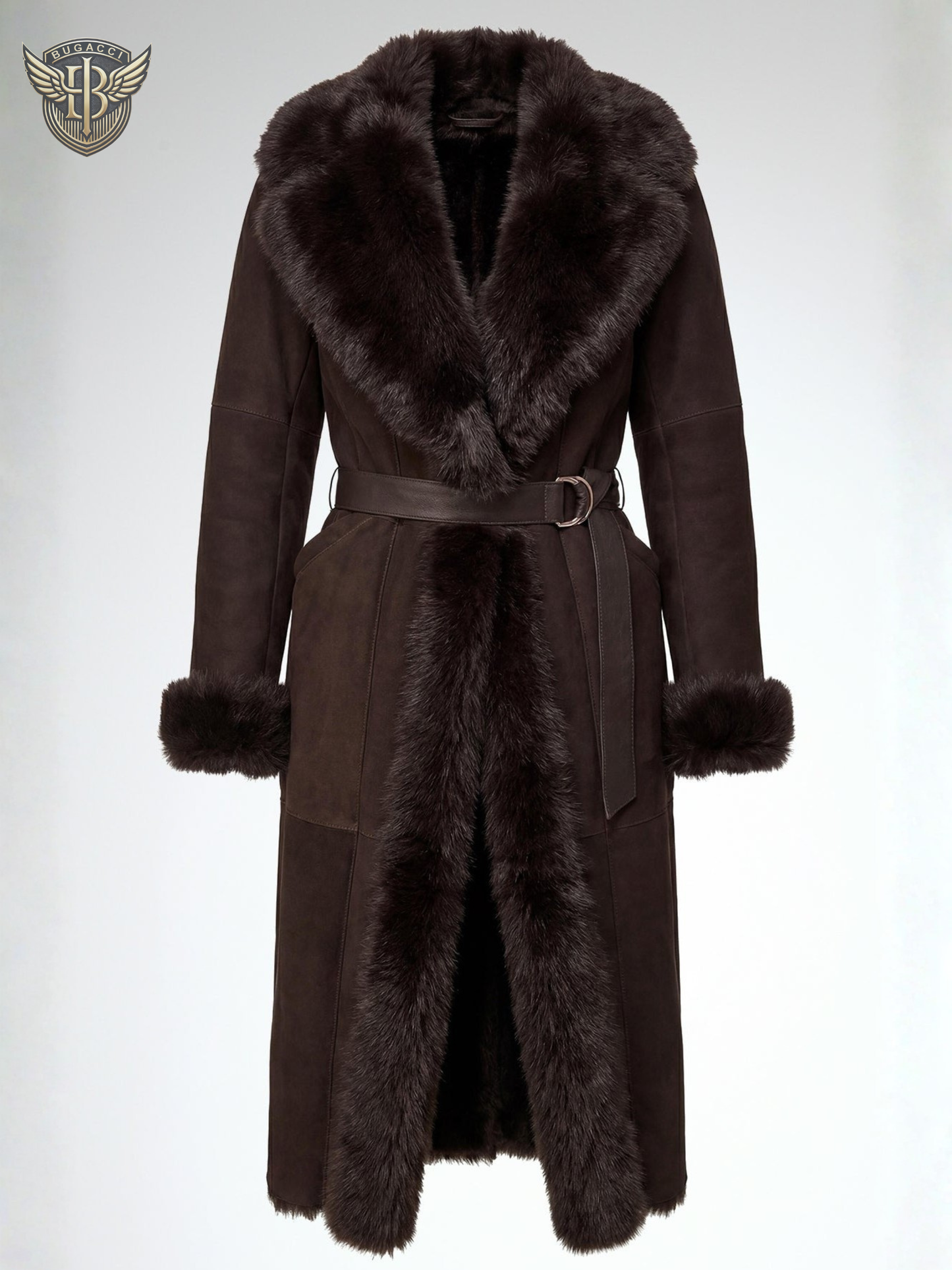 Women’s Brown Shearling Leather Coat