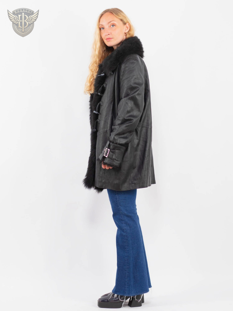Women Black Leather Penny Lane Jacket