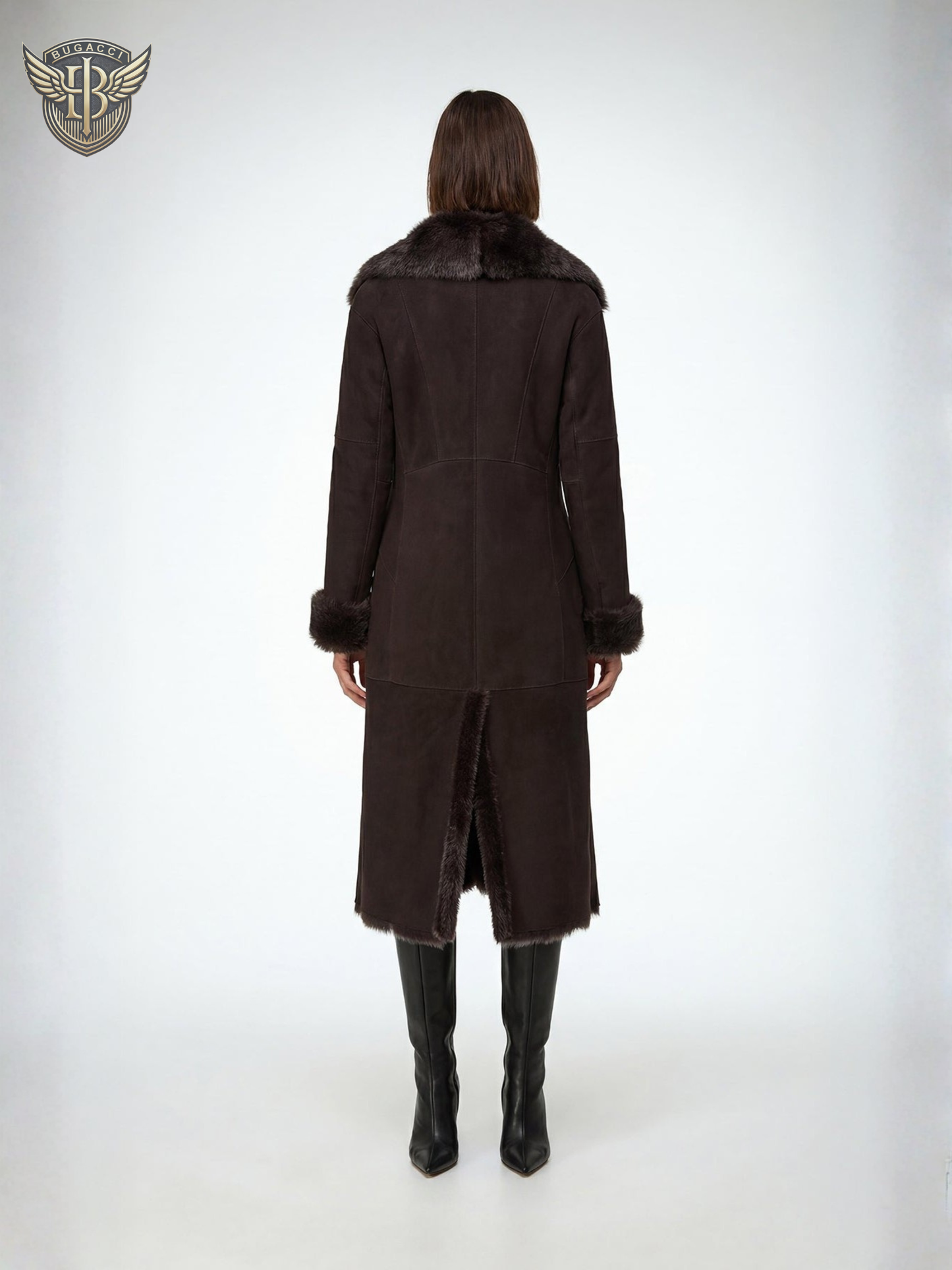 Women’s Brown Shearling Leather Coat