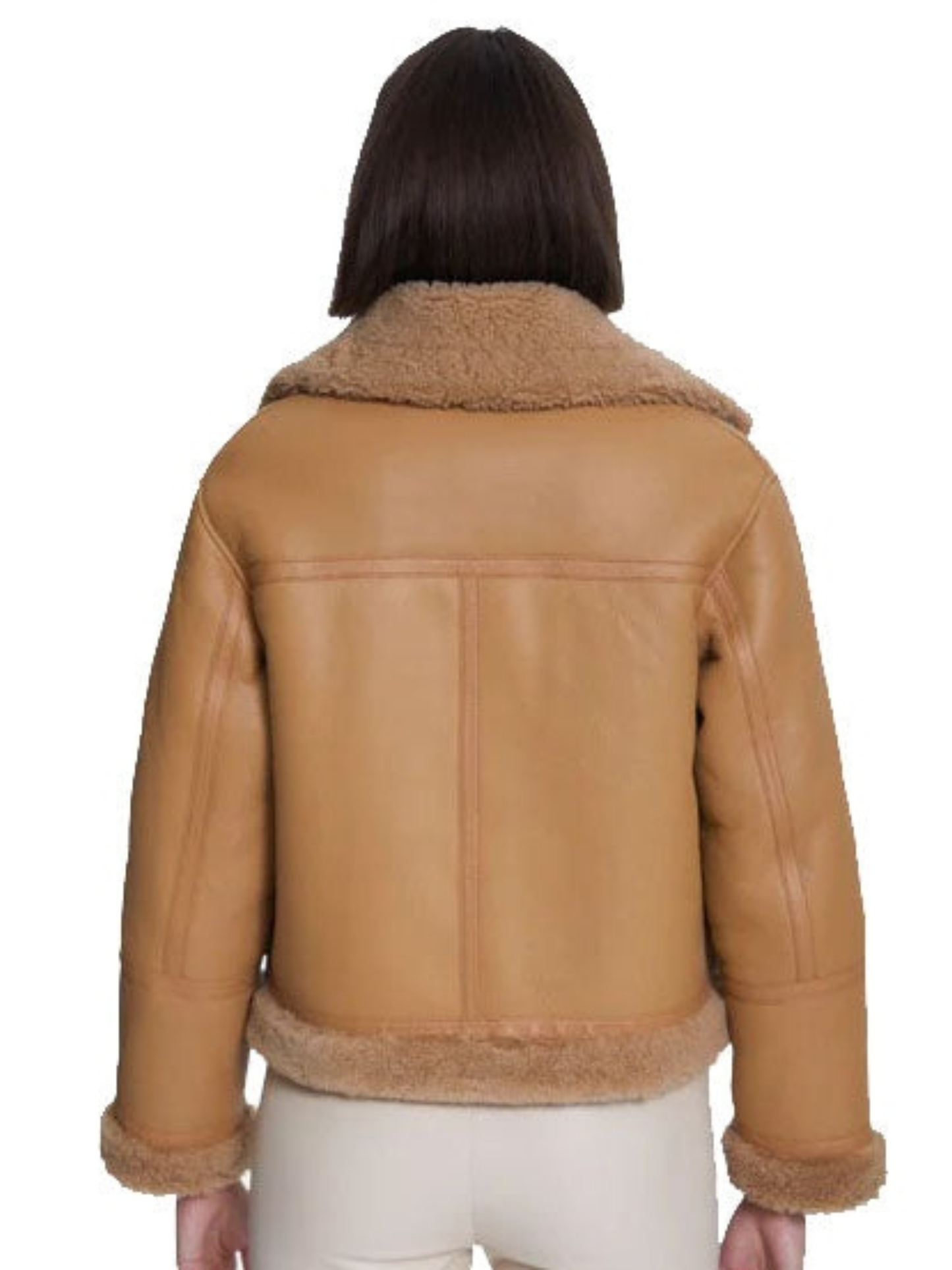 Women's Brown Shearling Curly Fur Jacket