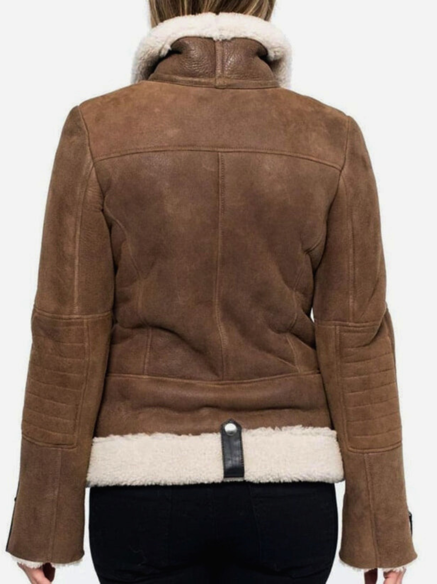 Women's Brown Shearling Aviator Jacket