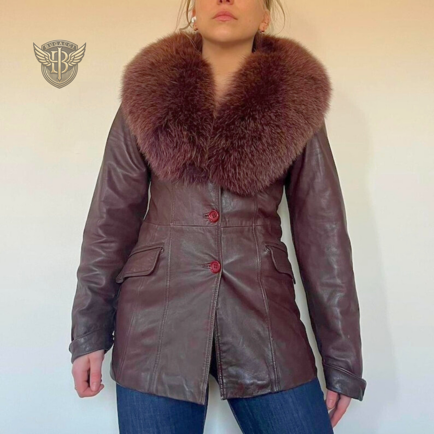 Brown Leather Women Penny Lane Coat