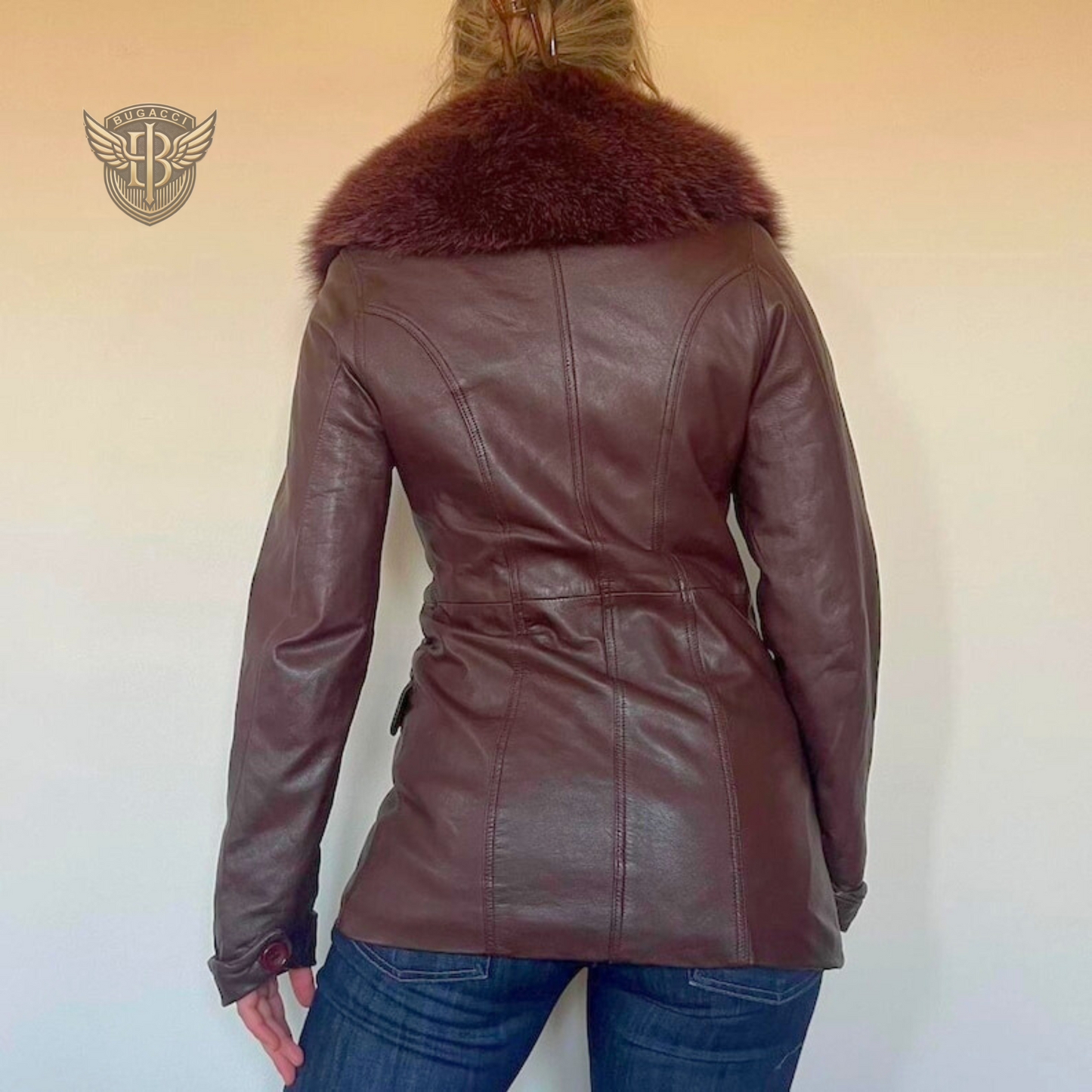 Brown Leather Women Penny Lane Coat