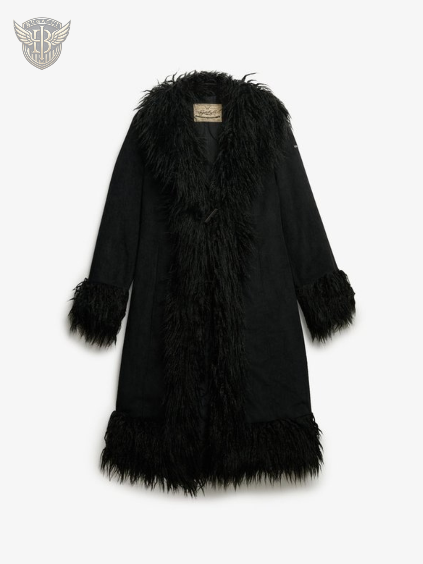 Women Black Leather Penny Lane Coat