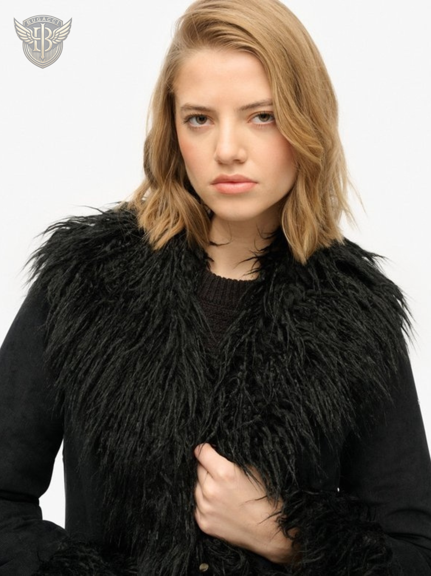 Women Black Leather Penny Lane Coat