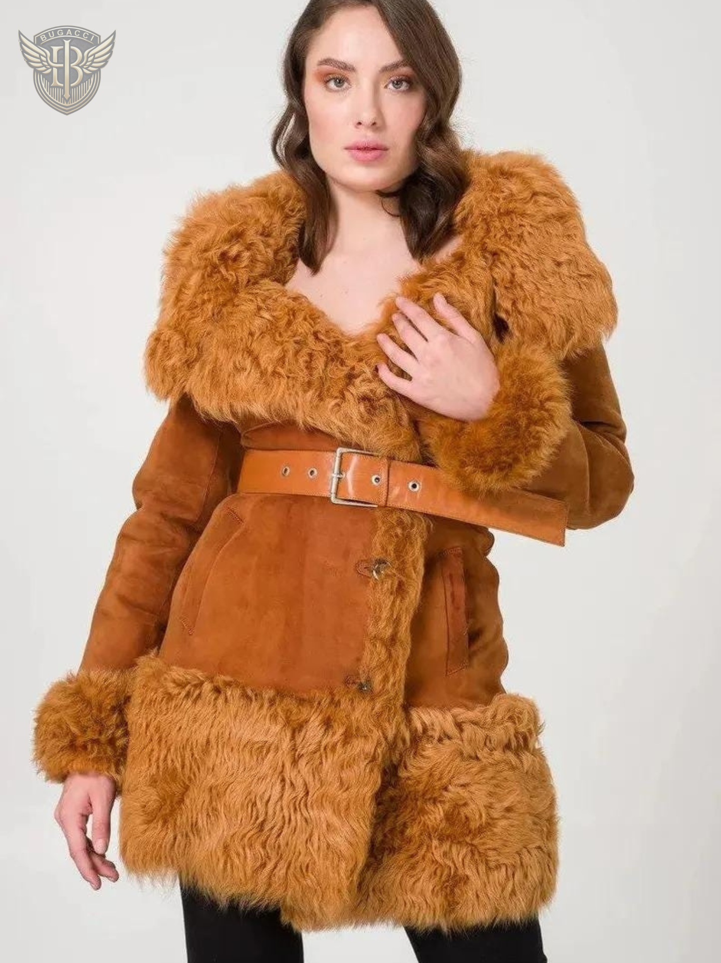 Women Brown Afghan Penny Lane Coat