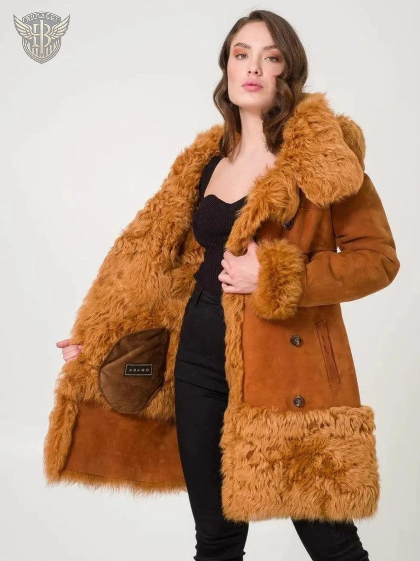 Women Brown Afghan Penny Lane Coat