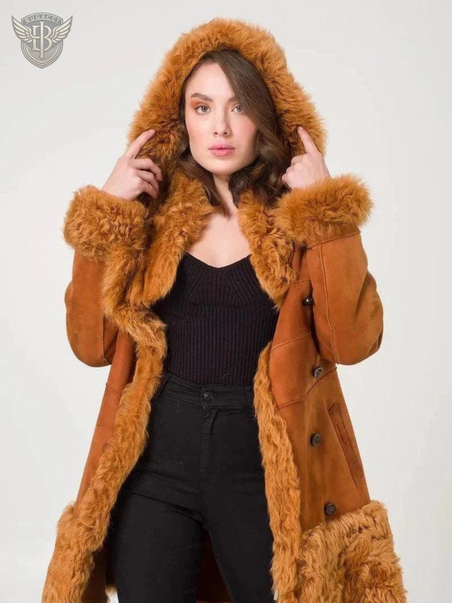 Women Brown Afghan Penny Lane Coat