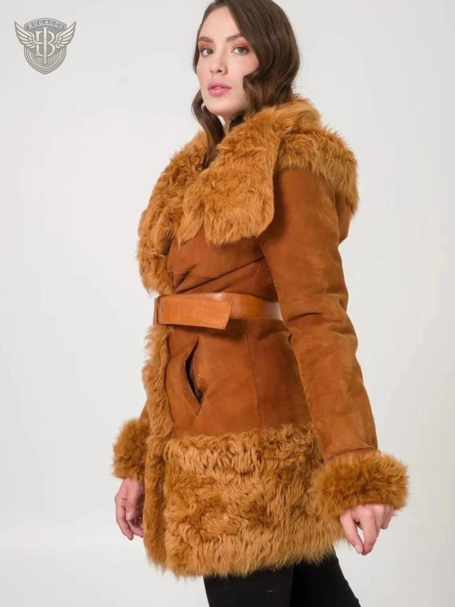 Women Brown Afghan Penny Lane Coat
