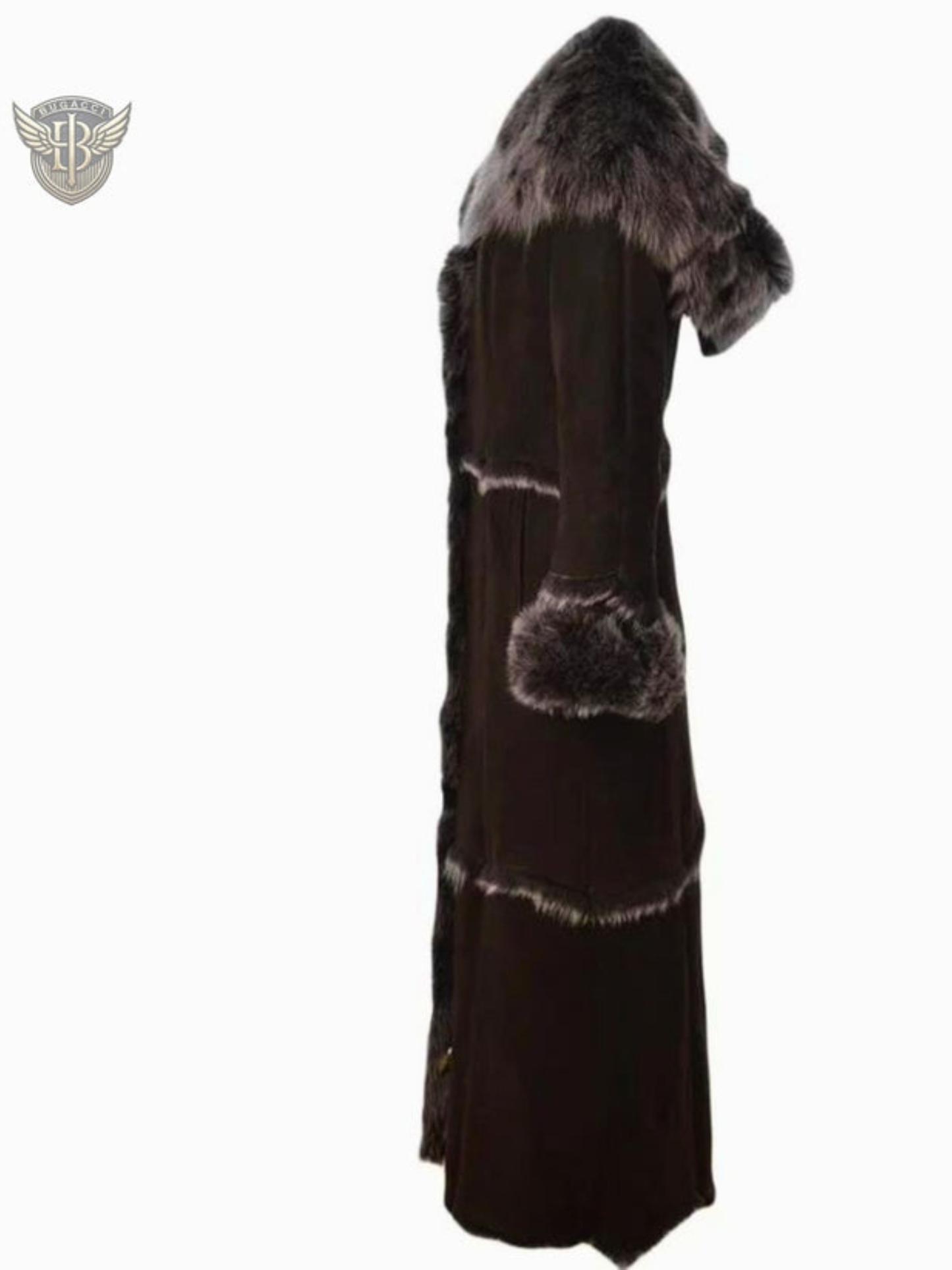 Women Black Hooded Vintage Penny Lane Coat