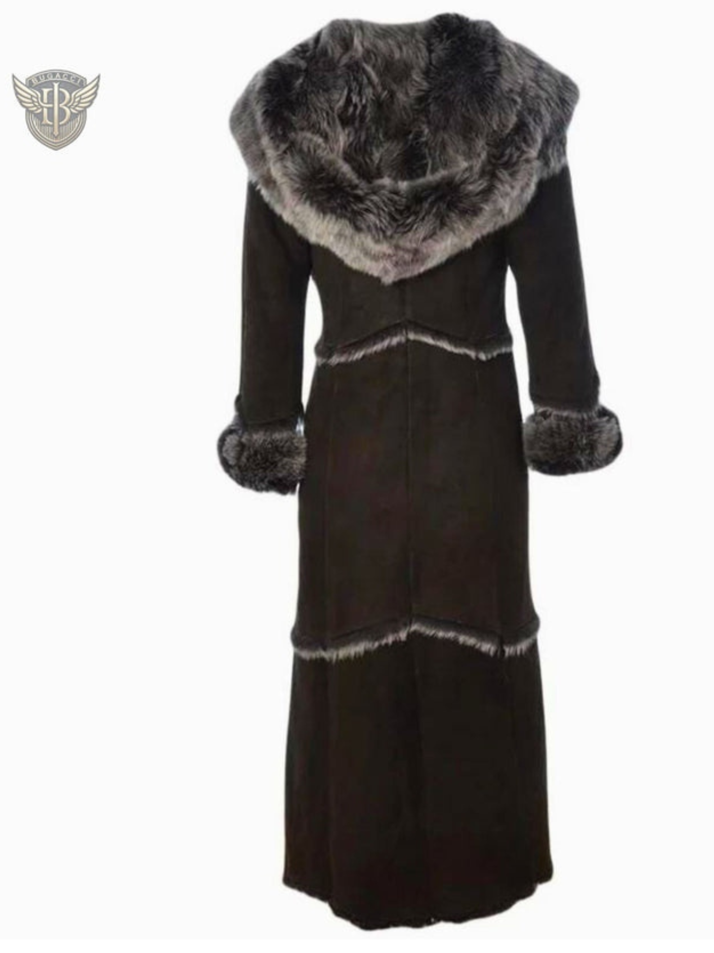 Women Black Hooded Vintage Penny Lane Coat