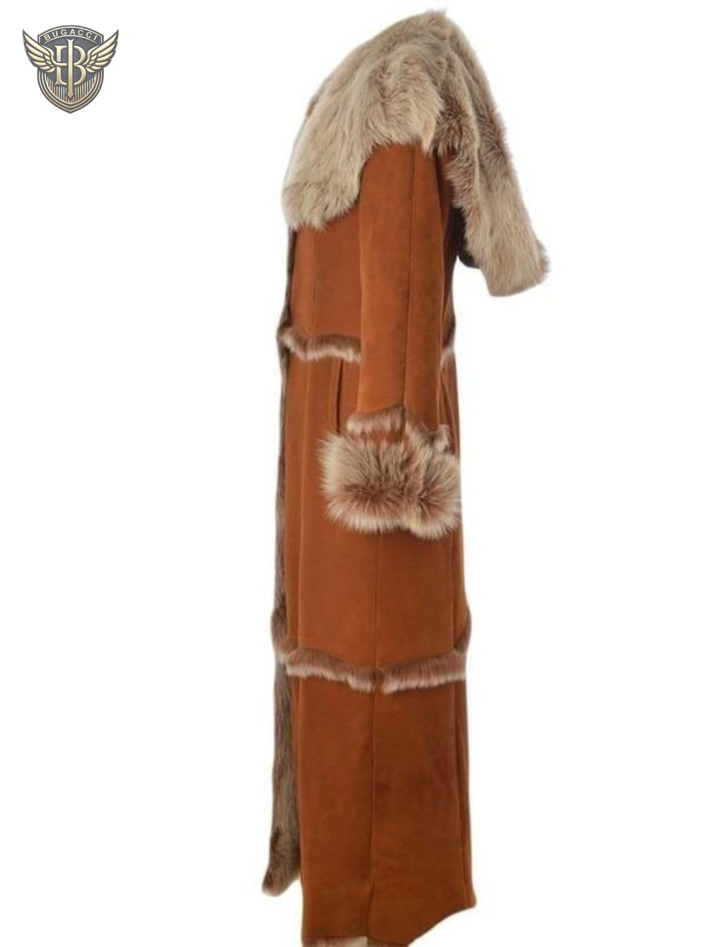 Women Brown Suede Penny Lane Coat