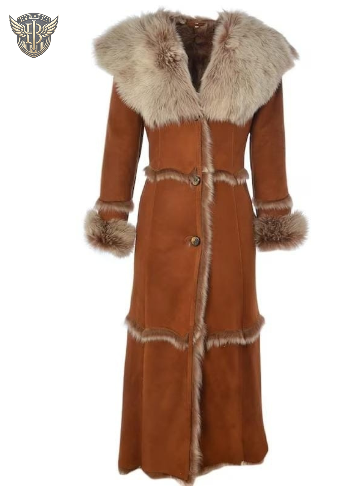 Women Brown Suede Penny Lane Coat