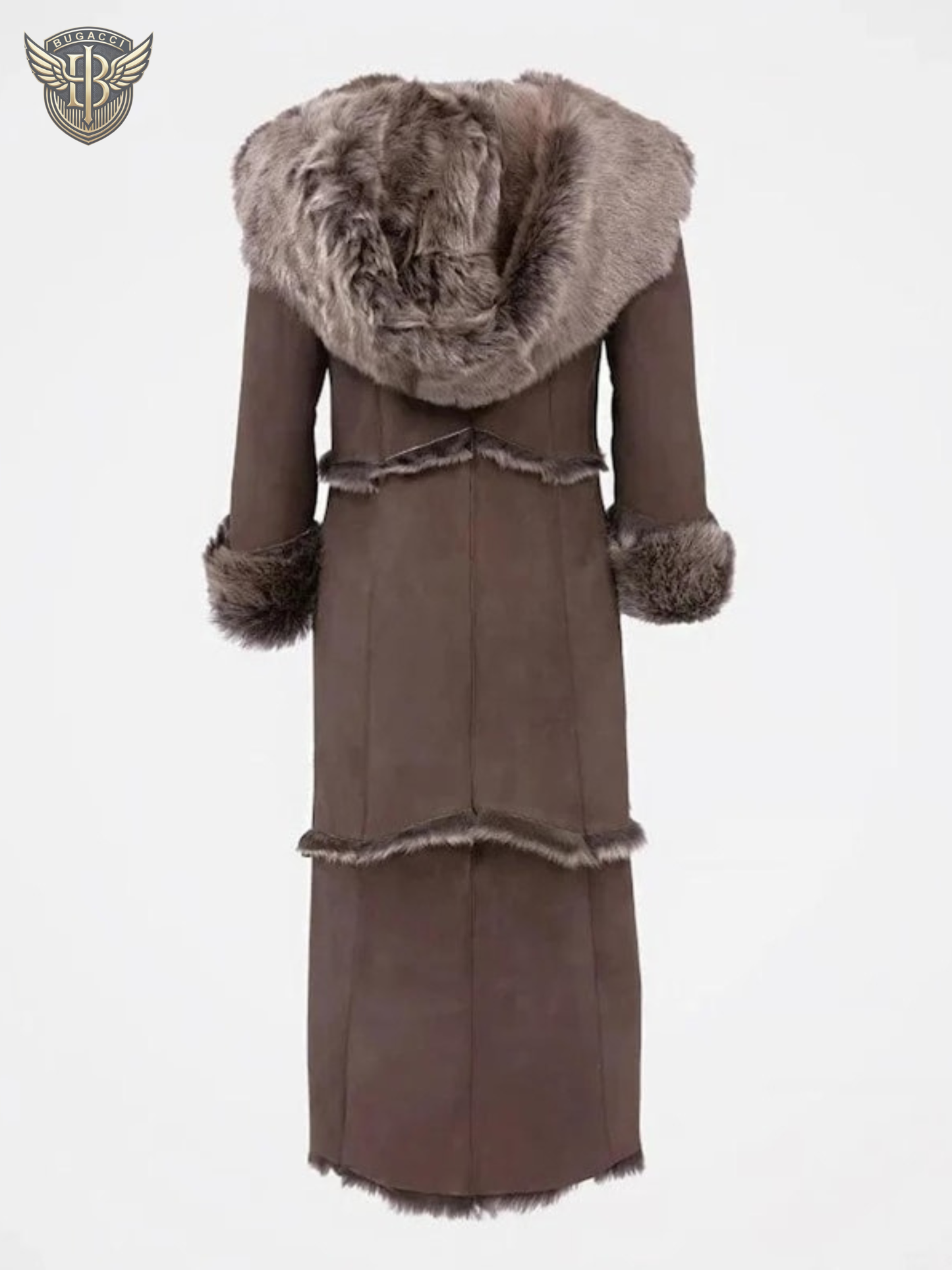 Women Dark Brown Suede Penny Lane Coat