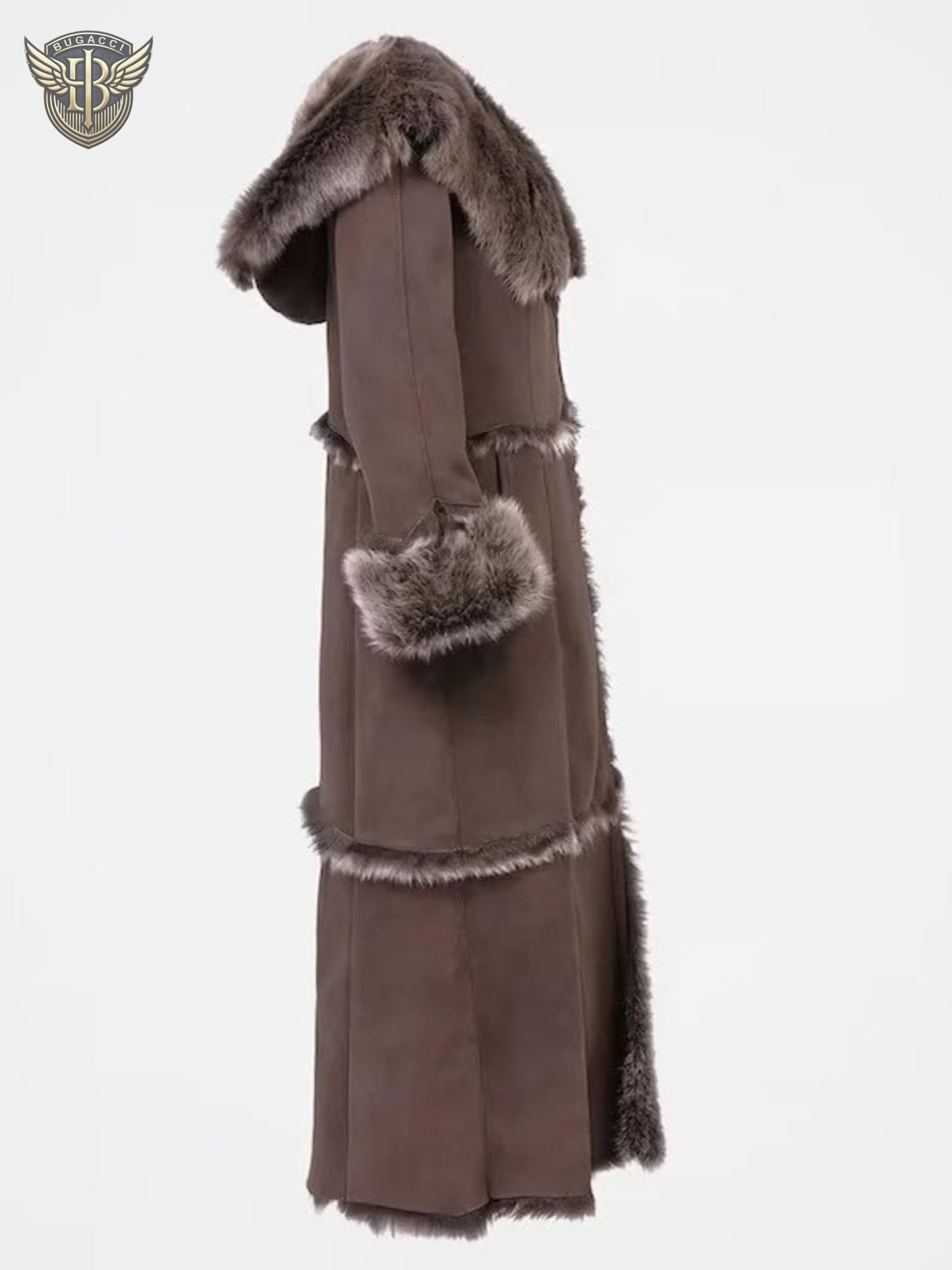 Women Dark Brown Suede Penny Lane Coat