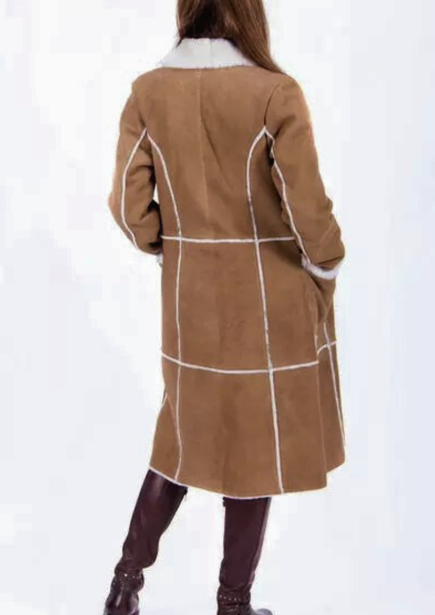 Women Brown Shearling Coat