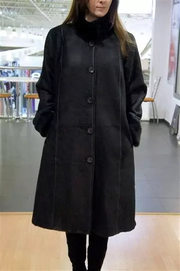 Women Shearling Leather Coat