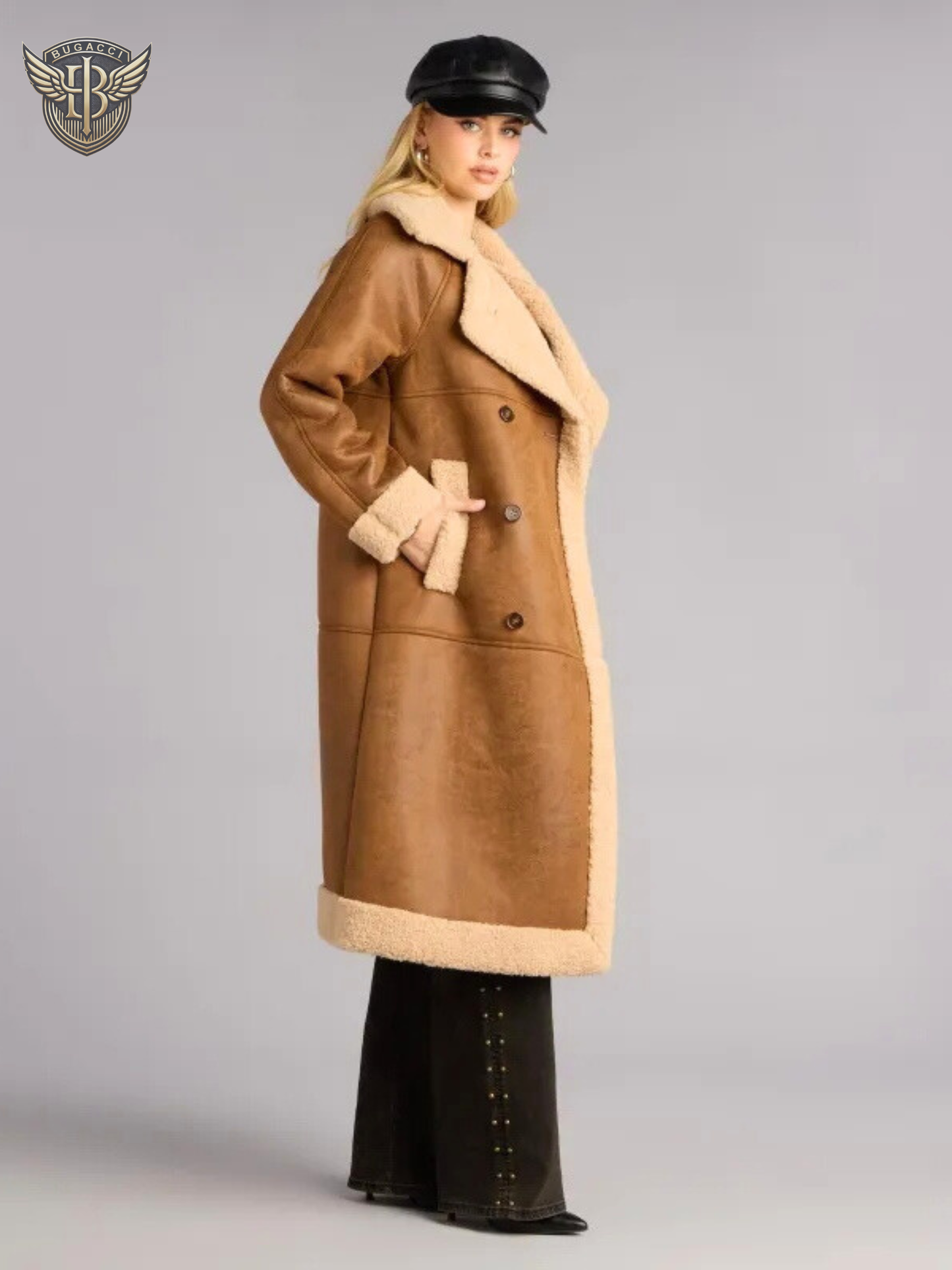 Women’s Brown Sheepskin Shearling Coat