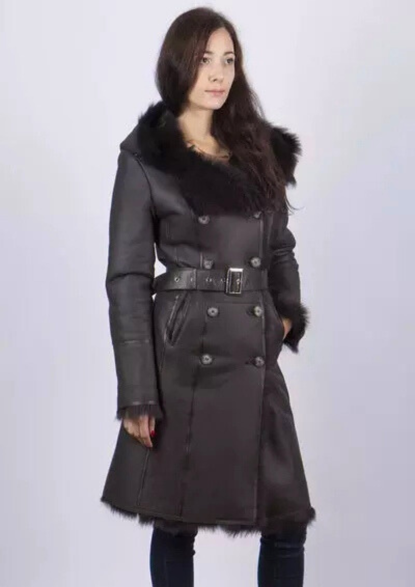 Women’s Real Sheepskin Shearling Coat