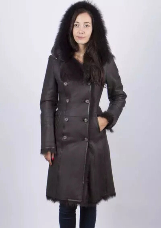 Women’s Real Sheepskin Shearling Coat