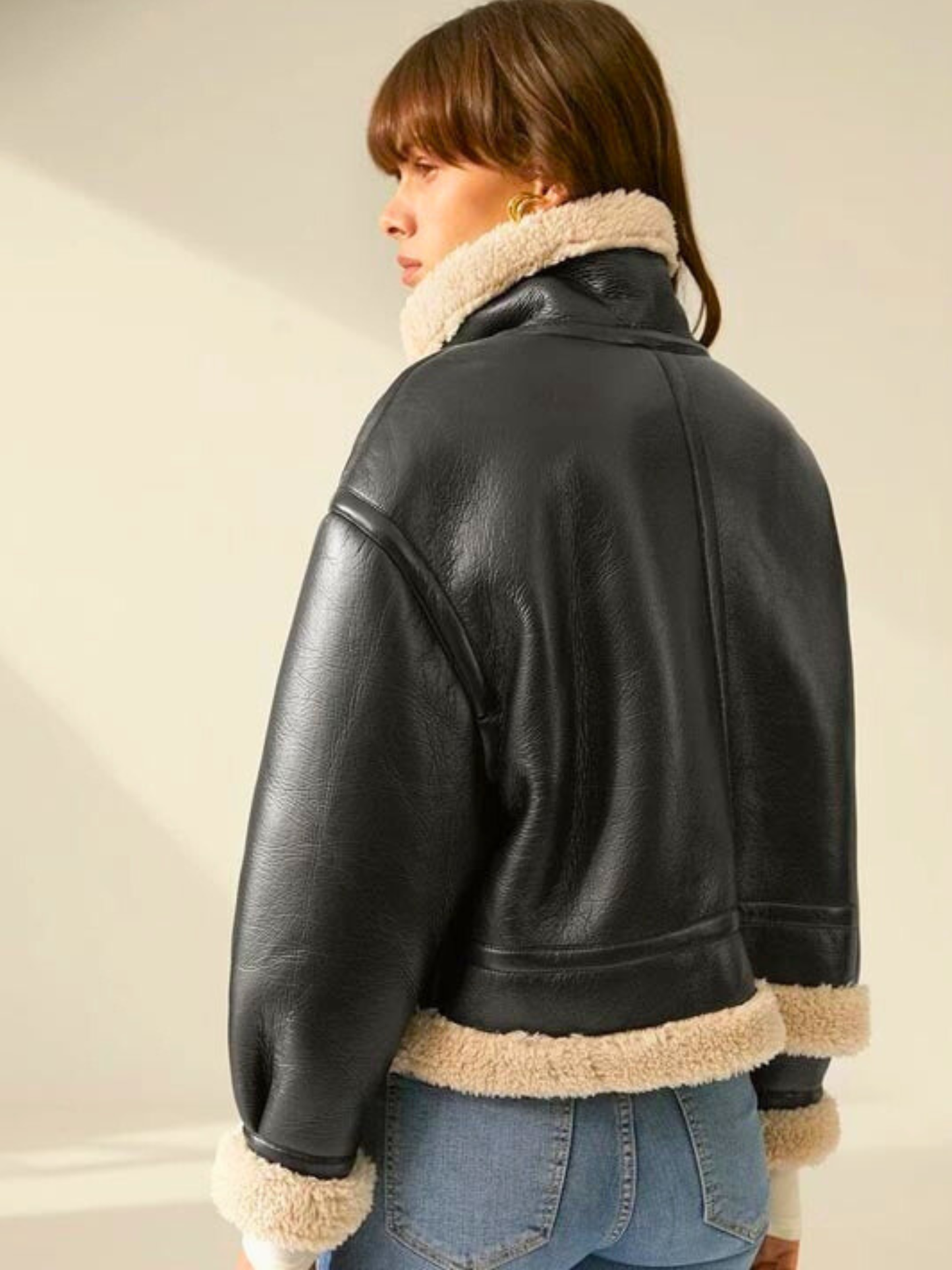 Women's B3 RAF Aviator Shearling Leather Jacket