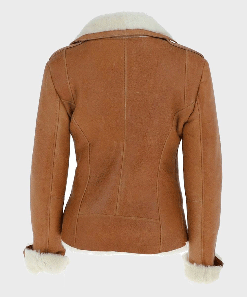 Womens Tan Brown Leather Jacket