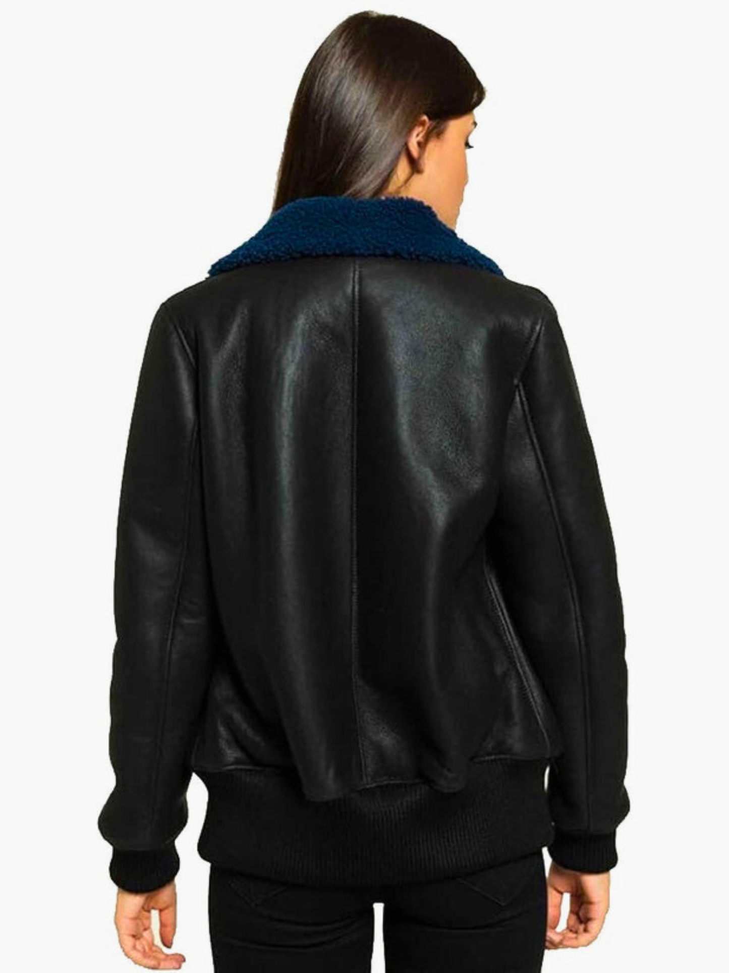 Women’s Black Shearling Jacket – Fur Lined Leather Coat