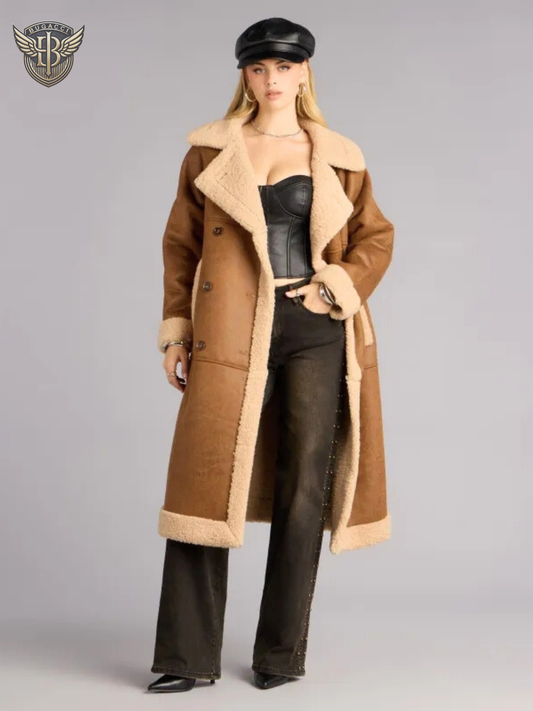 Women’s Brown Sheepskin Shearling Coat