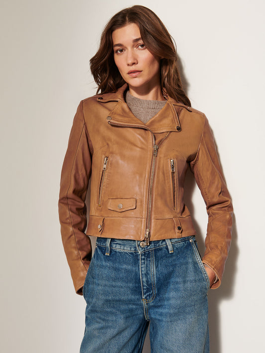 Women Brown Ariel Leather Jacket