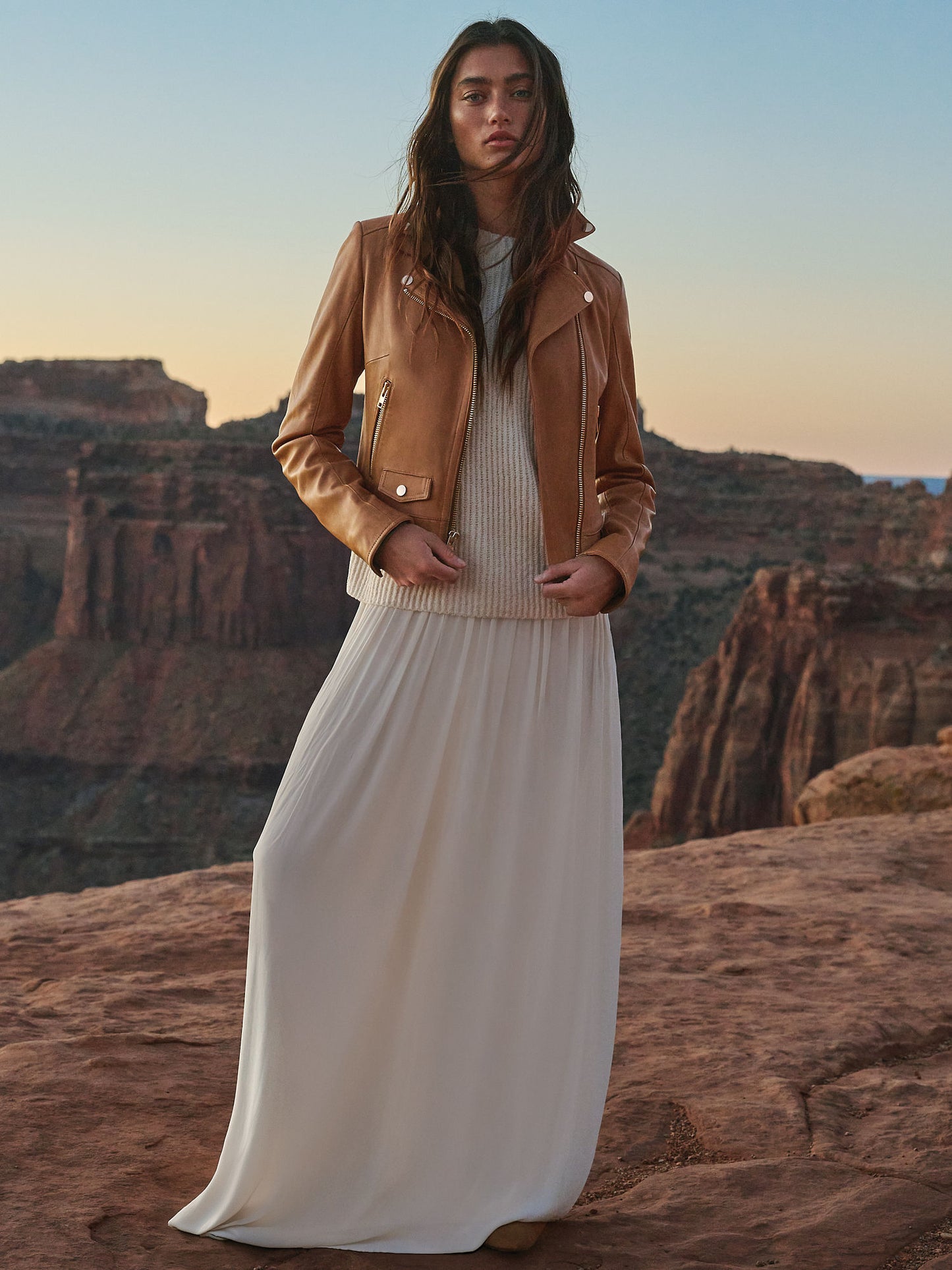 Women Brown Ariel Leather Jacket