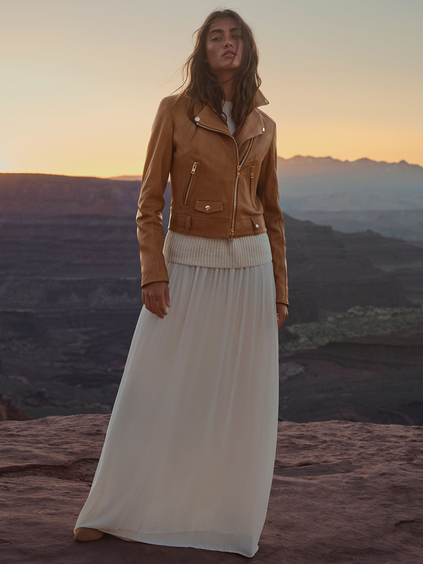 Women Brown Ariel Leather Jacket