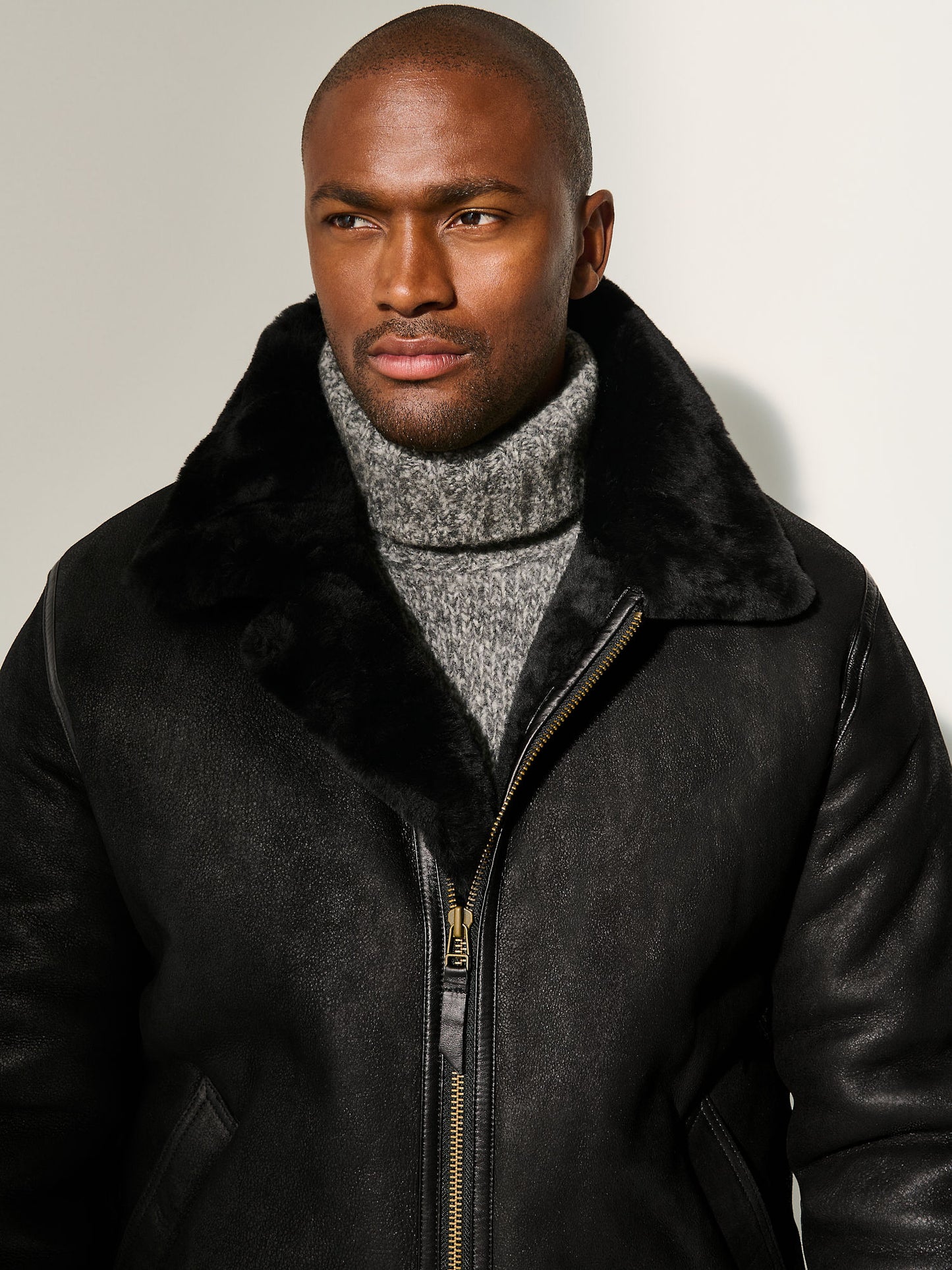 Men Classic B-3 Aviator Hooded Bomber Jacket