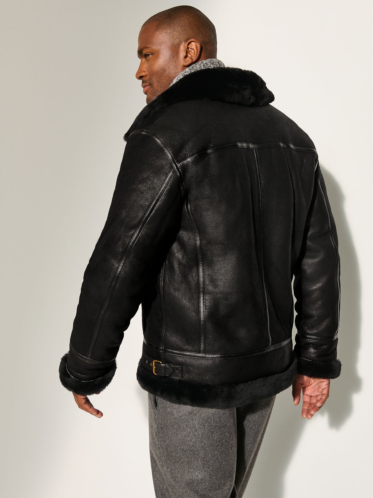 Men Classic B-3 Aviator Hooded Bomber Jacket