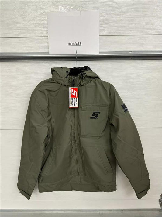 Green Hooded Utility Jacket