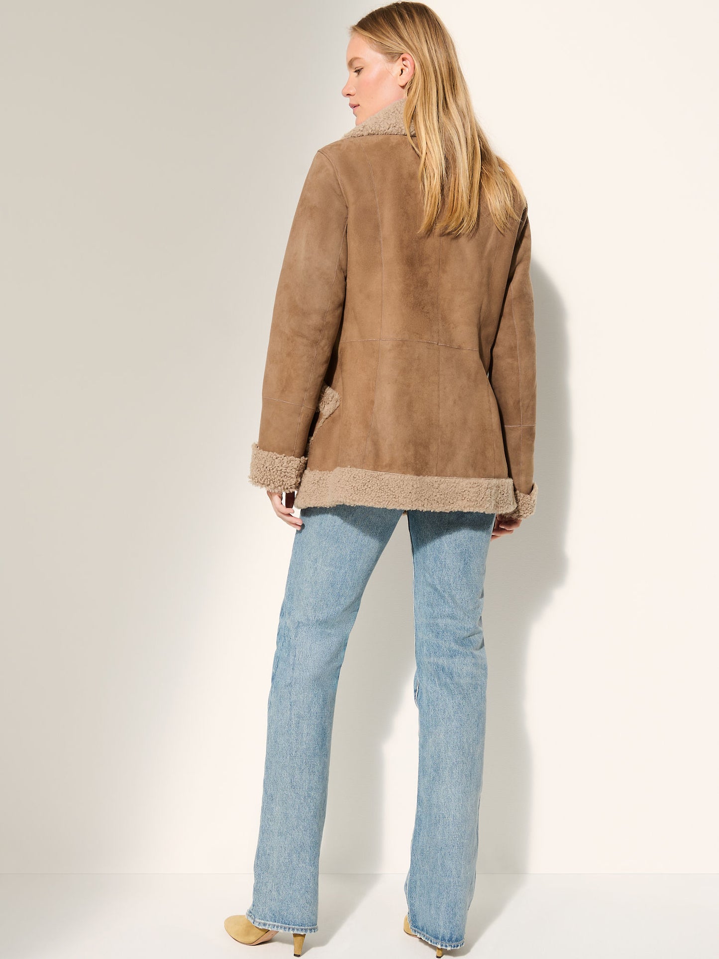 Women Brown Jackie Shearling Coat