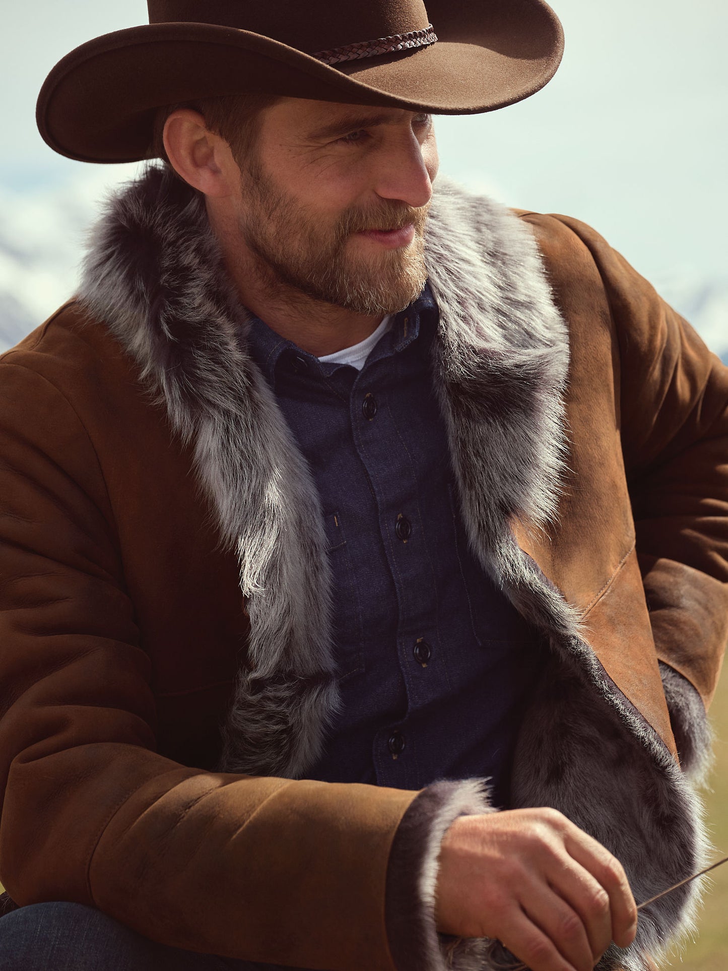 Men Brown Toscana Sheepskin Coat