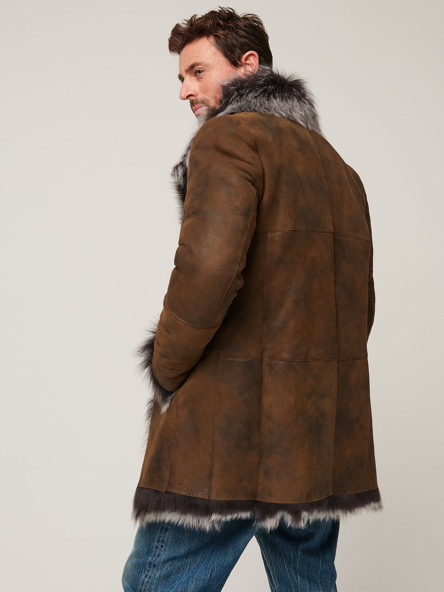 Men Brown Toscana Sheepskin Coat