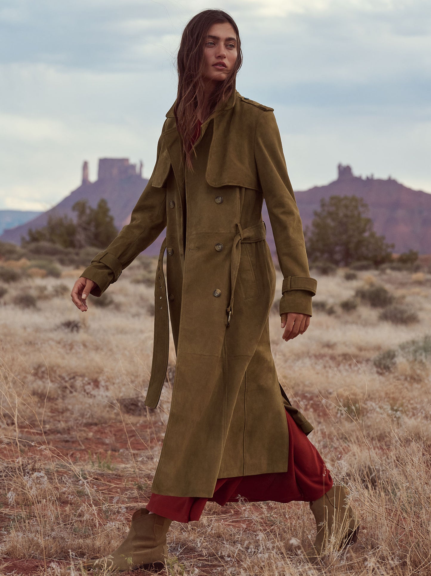 Women Trinity Khaki Trench Coat