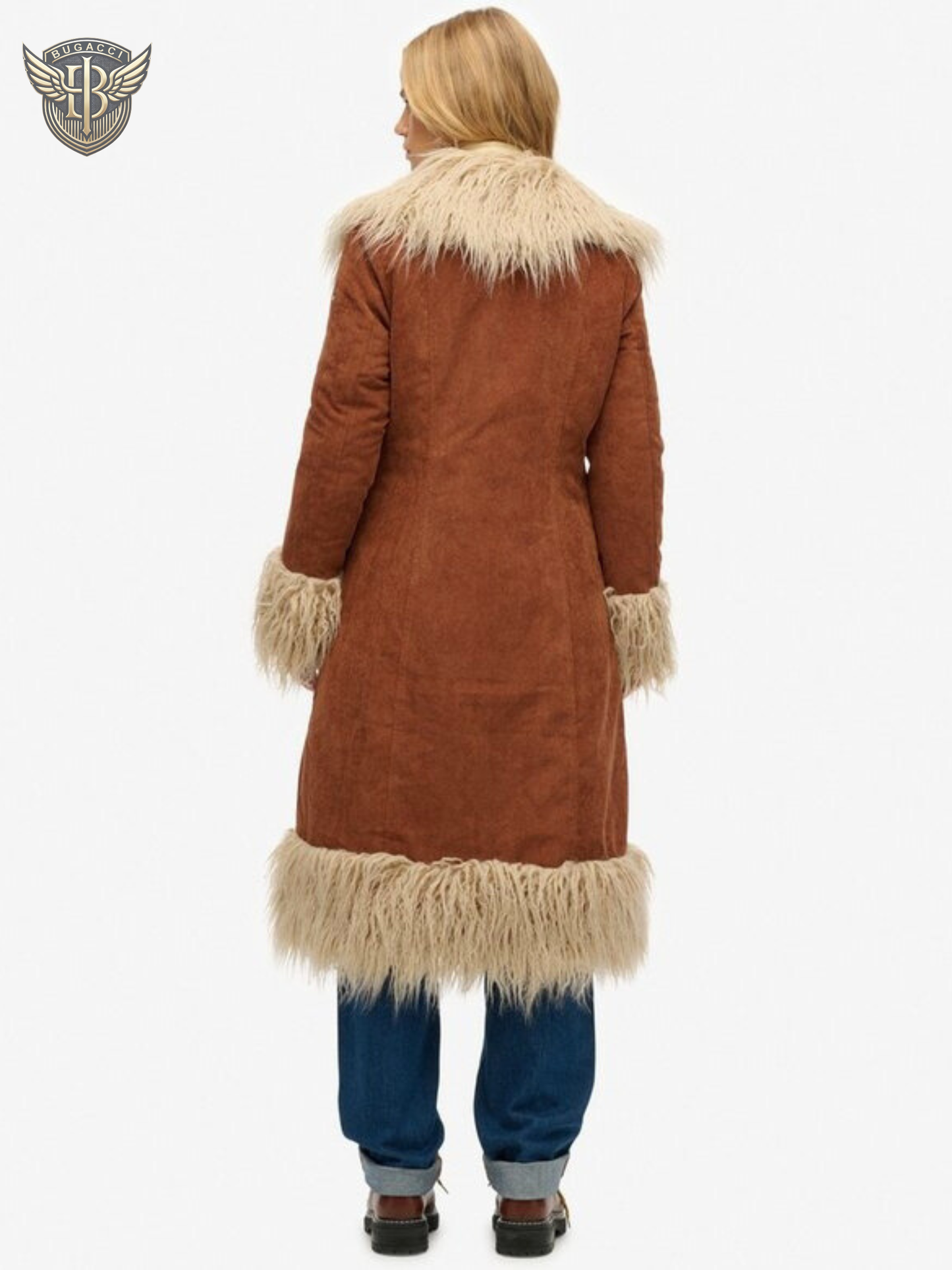 Women Brown Afghan Penny lane Coat