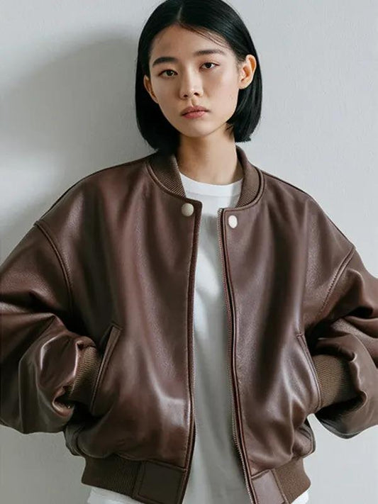 Women’s Vintage Oversized Bomber Jacket